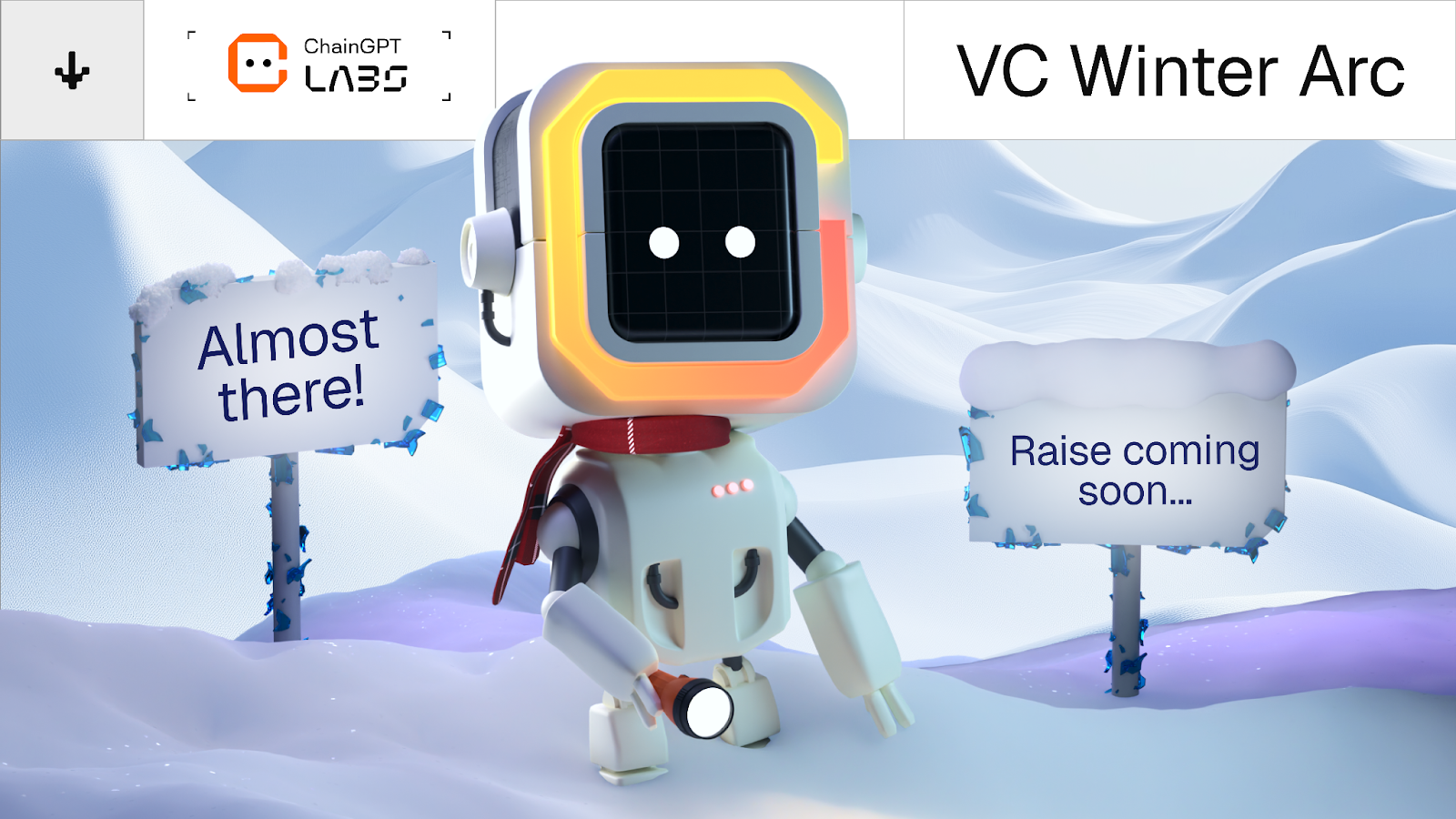 Mr Robotson in the snow